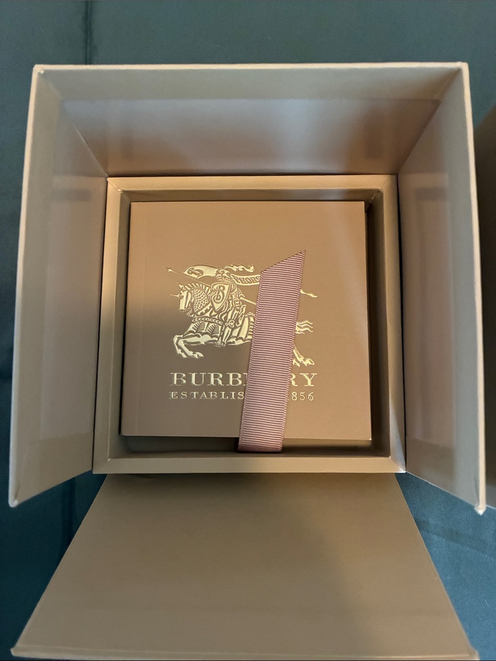 Burberry Brown Box with Gold Equestrian Logo - Picture 3 of 6